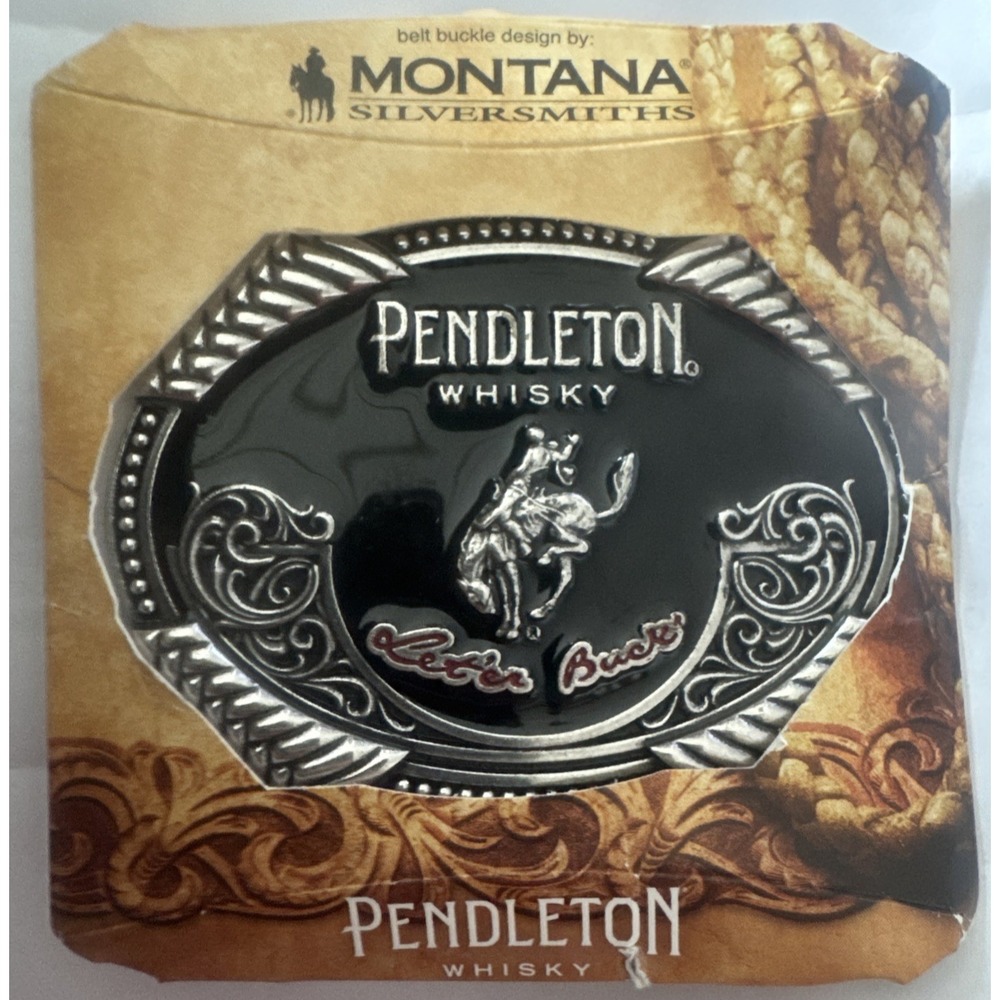 Montana Silversmiths Pendleton Whisky 2020 Let'er Buck Rodeo Cowboy Belt Buckle